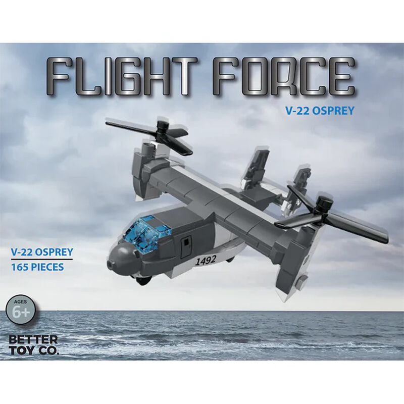 V-22 Osprey Military Aircraft Flight Force Building Brick Kit (165 pcs), , large image number 0